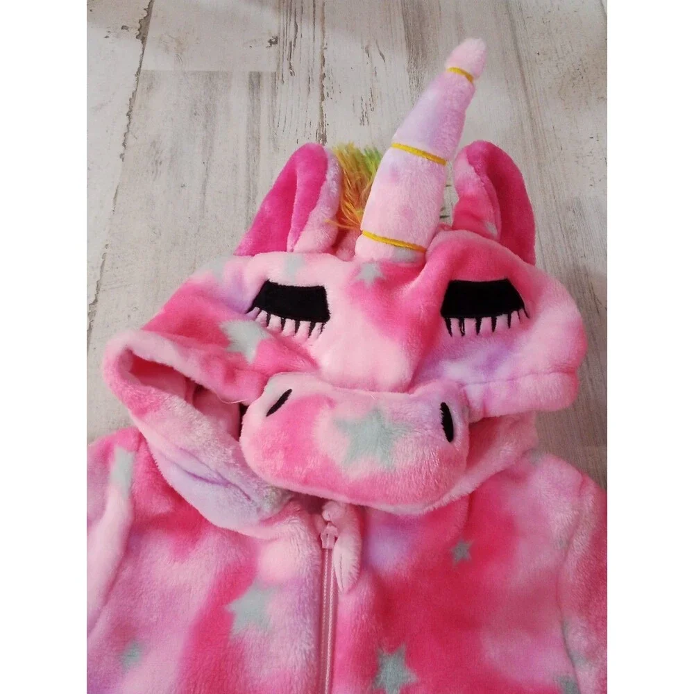 Children's Tye- Dye fleece Unicorn Outfit Size 80 Equivalent To 9-12 Month